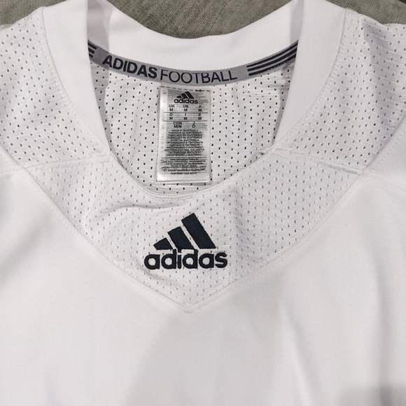 Adidas Football Jersey AZ9291 330 TechFit Hyped, Men's Medium, White Black, - Picture 2 of 4